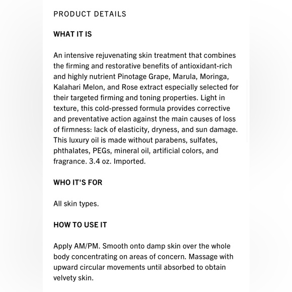 African Botanics Firming Botanical oil Rejuvenating Treatment 3.38oz 100ml, New - Picture 10 of 11